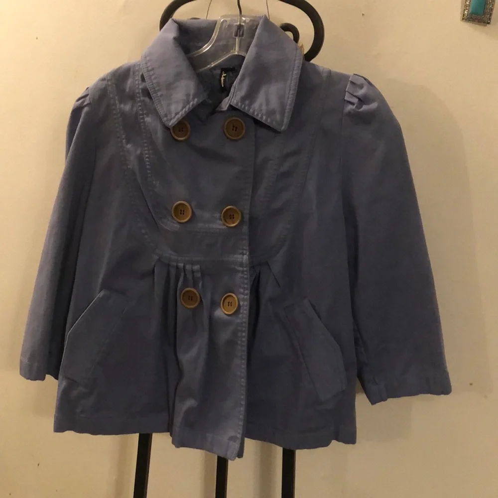 Dusty Blue/Gray Ambition 3/4 Sleeve Jacket - Picture 1 of 6